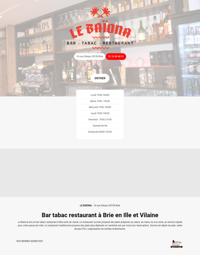 LE BAÏONA - Bar tabac restaurant